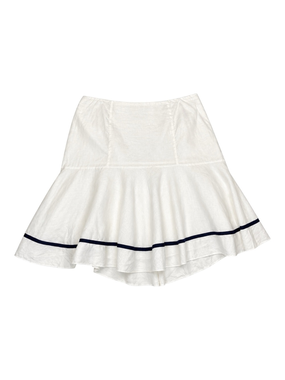 Vintage Lauren Ralph Lauren Linen & Cotton Drop Waist Skirt White Size 16W